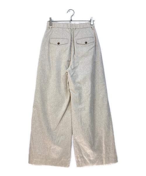 THE PAUSE（ザポーズ）THE PAUSE (ザポーズ) コットンリネンタックパンツ ベージュ サイズ:38の古着・服飾アイテム