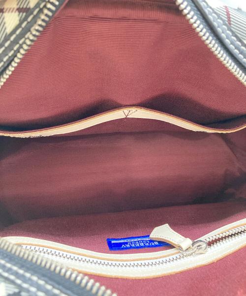BURBERRY BLUE LABEL（バーバリー ブルー レーベル）BURBERRY BLUE LABEL (バーバリー ブルー レーベル) ノバチェックミニボストンバッグ グレーの古着・服飾アイテム