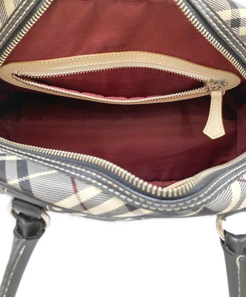 BURBERRY BLUE LABEL（バーバリー ブルー レーベル）BURBERRY BLUE LABEL (バーバリー ブルー レーベル) ノバチェックミニボストンバッグ グレーの古着・服飾アイテム