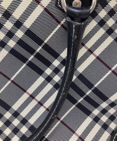 BURBERRY BLUE LABEL（バーバリー ブルー レーベル）BURBERRY BLUE LABEL (バーバリー ブルー レーベル) ノバチェックミニボストンバッグ グレーの古着・服飾アイテム