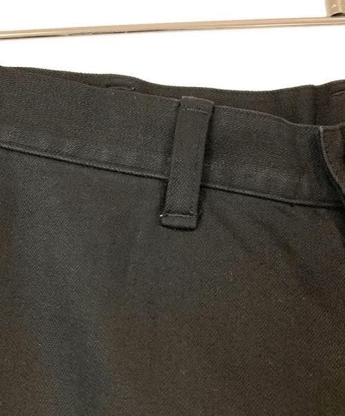 yohji yamamoto+noir（ヨウジヤマモトプリュスノアール）yohji yamamoto+Noir (ヨウジヤマモトプリュスノアール) コットンポリワイドストレートパンツ ブラック サイズ:2の古着・服飾アイテム