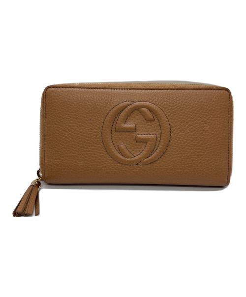 GUCCI（グッチ）GUCCI (グッチ) 長財布/インターロッキングGロングウォレット ベージュの古着・服飾アイテム
