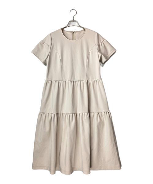 Pont Neuf（ポンヌフ）PONT NEUF (ポンヌフ) ティアード ストレッチ ワンピース ベージュ サイズ:2号の古着・服飾アイテム