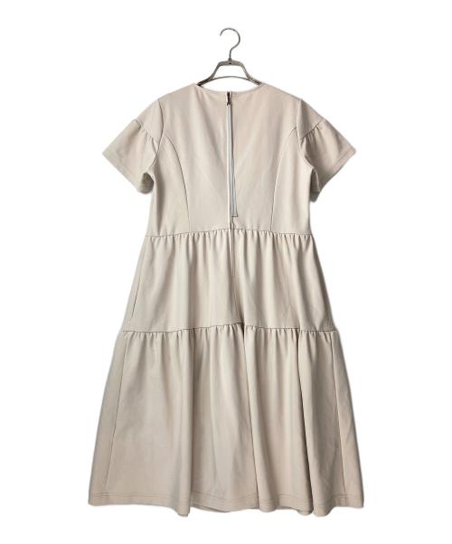 Pont Neuf（ポンヌフ）PONT NEUF (ポンヌフ) ティアード ストレッチ ワンピース ベージュ サイズ:2号の古着・服飾アイテム