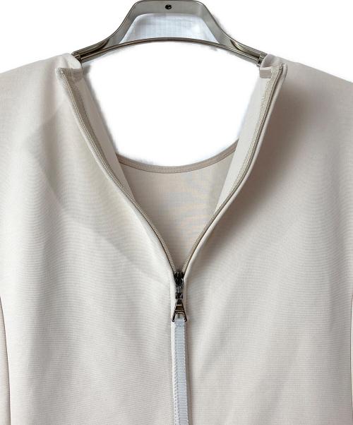 Pont Neuf（ポンヌフ）PONT NEUF (ポンヌフ) ティアード ストレッチ ワンピース ベージュ サイズ:2号の古着・服飾アイテム