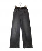 PROTOTYPESプロトタイプス）の古着「レイヤードパンツ/WAISTBAND DENIMREGULAR BLACK」｜ブラック