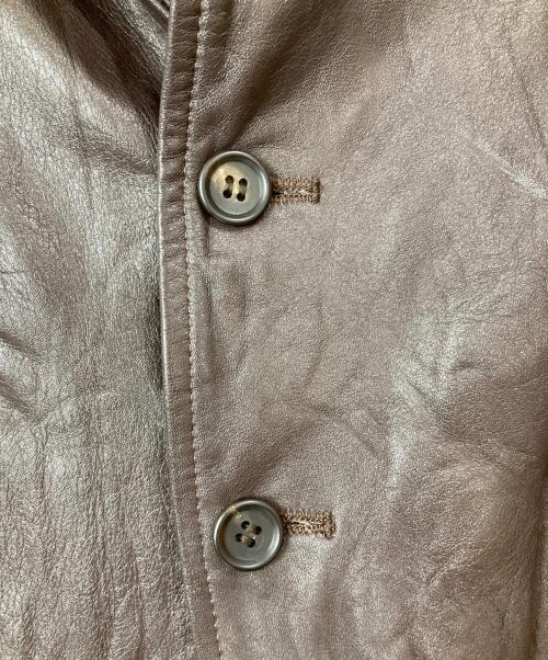 Y's（ワイズ）Y's (ワイズ) 2Bレザージャケット ブラウン サイズ:2の古着・服飾アイテム