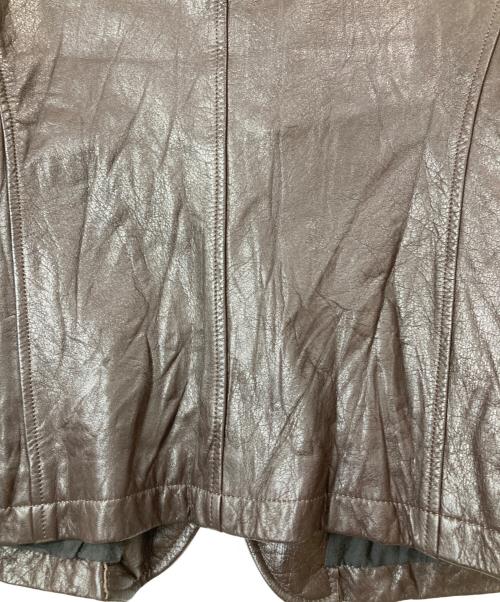 Y's（ワイズ）Y's (ワイズ) 2Bレザージャケット ブラウン サイズ:2の古着・服飾アイテム