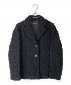 ISSEY MIYAKEイッセイミヤケ）の古着「ウール網目加工ジャケット」｜ブラック