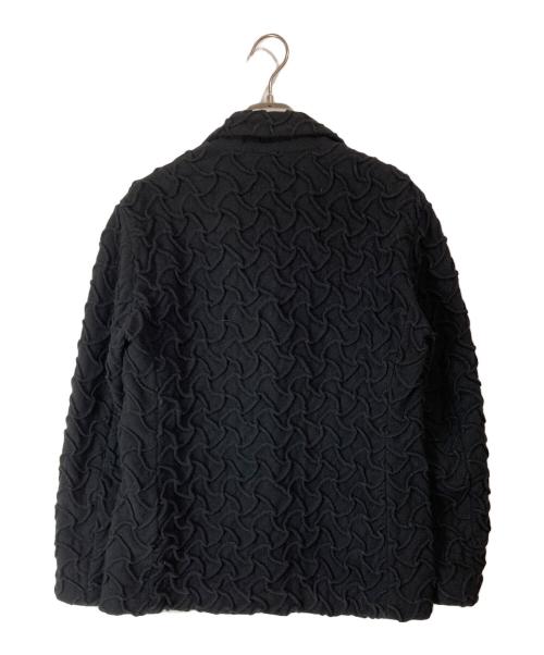 ISSEY MIYAKE（イッセイミヤケ）ISSEY MIYAKE (イッセイミヤケ) ウール網目加工ジャケット ブラック サイズ:2の古着・服飾アイテム