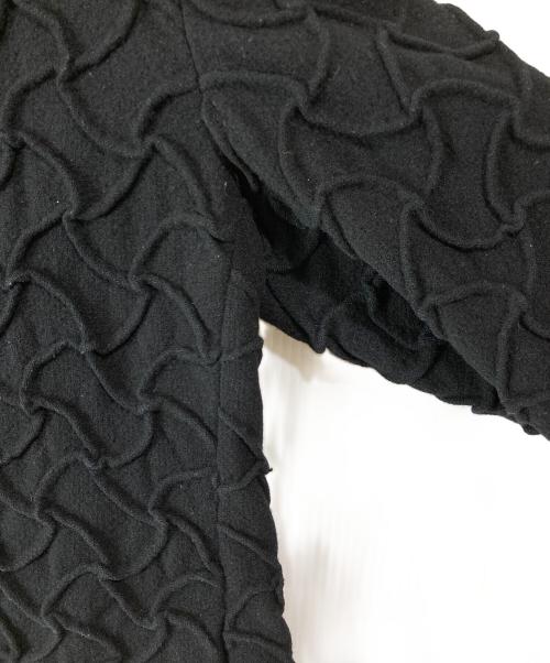 ISSEY MIYAKE（イッセイミヤケ）ISSEY MIYAKE (イッセイミヤケ) ウール網目加工ジャケット ブラック サイズ:2の古着・服飾アイテム