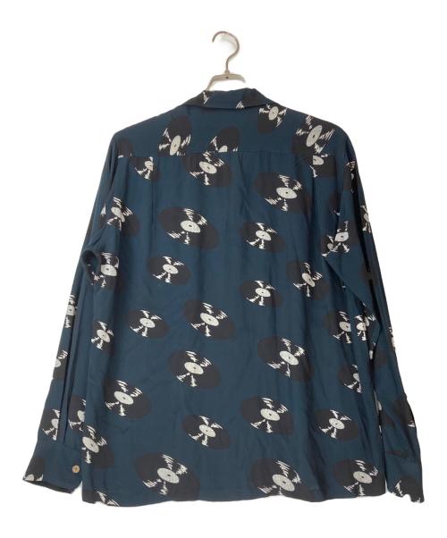 WACKO MARIA（ワコマリア）WACKO MARIA (ワコマリア) RECORDS HAWAIIAN L/S SHIRT ネイビー サイズ:Lの古着・服飾アイテム
