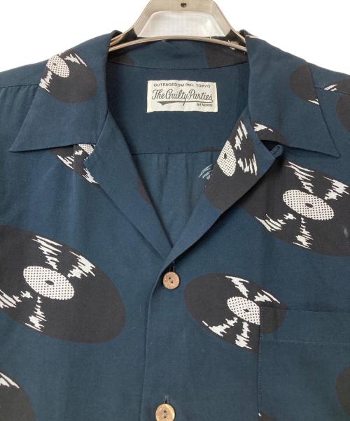WACKO MARIA（ワコマリア）WACKO MARIA (ワコマリア) RECORDS HAWAIIAN L/S SHIRT ネイビー サイズ:Lの古着・服飾アイテム