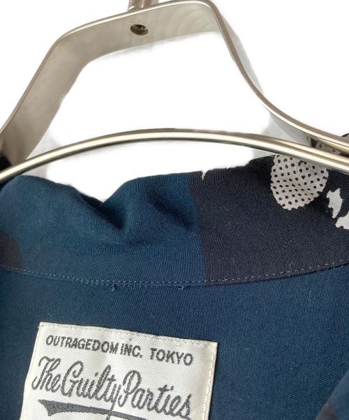 WACKO MARIA（ワコマリア）WACKO MARIA (ワコマリア) RECORDS HAWAIIAN L/S SHIRT ネイビー サイズ:Lの古着・服飾アイテム