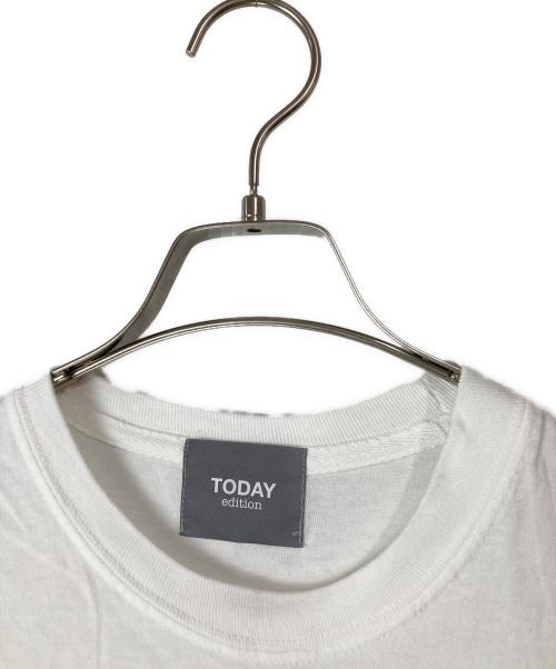 TODAY edition（トゥデイ エディション）TODAY edition (トゥデイ エディション) プリントTシャツ ホワイト サイズ:Ｍの古着・服飾アイテム