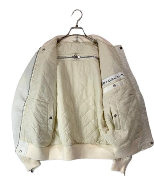 DIESEL（ディーゼル）DIESEL (ディーゼル) リバーシブルMA-1ジャケット オフホワイト サイズ:Ｓ 未使用品の古着・服飾アイテム