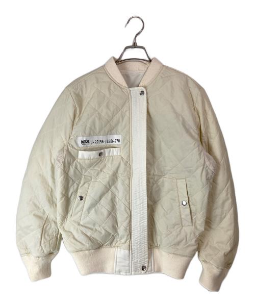 DIESEL（ディーゼル）DIESEL (ディーゼル) リバーシブルMA-1ジャケット オフホワイト サイズ:Ｓ 未使用品の古着・服飾アイテム