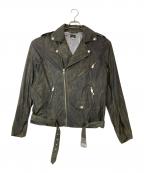 DIESELディーゼル）の古着「タイダイナイロンライダースジャケット」｜グリーン