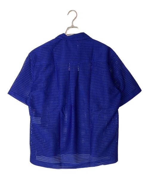taupe（トープ）TAUPE (トープ) スクエアラッセルオープンカラーシャツ ブルー サイズ:01 未使用品の古着・服飾アイテム
