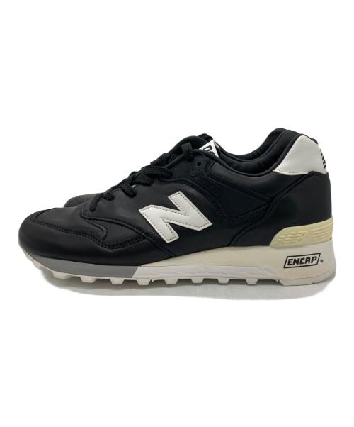 NEW BALANCE（ニューバランス）NEW BALANCE (ニューバランス) オールレザーローカットスニーカー ブラック サイズ:UK6 1/2の古着・服飾アイテム