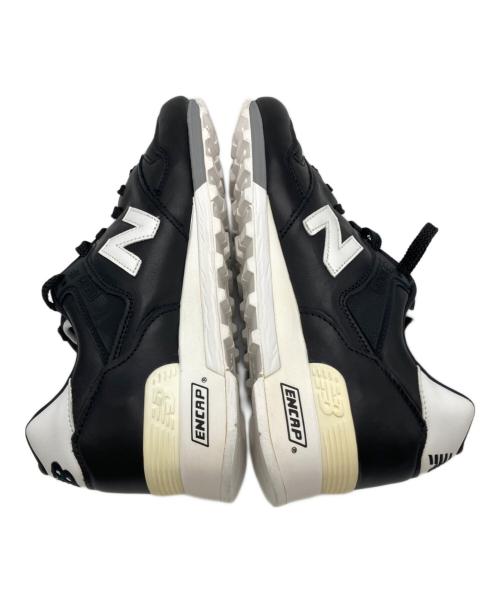 NEW BALANCE（ニューバランス）NEW BALANCE (ニューバランス) オールレザーローカットスニーカー ブラック サイズ:UK6 1/2の古着・服飾アイテム