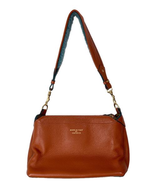 IACUCCI（イアクッチ）IACUCCI (イアクッチ) ストラップバッグ ブラウン×ブルーの古着・服飾アイテム