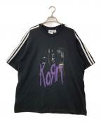 adidasアディダス）の古着「Korn Graphic Tee 'Carbon」｜ブラック
