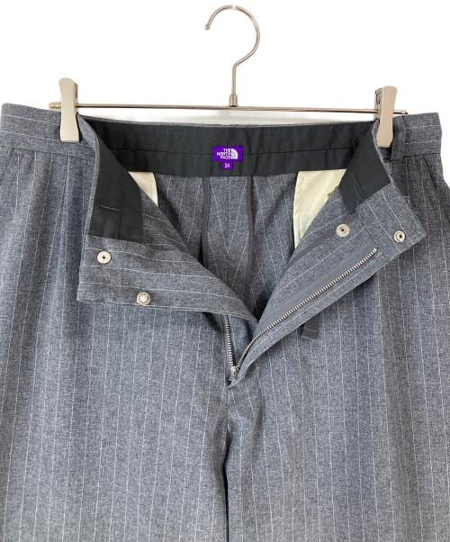 THE NORTHFACE PURPLELABEL（ザ・ノースフェイス パープルレーベル）THE NORTHFACE PURPLELABEL (ザ・ノースフェイス パープルレーベル) ピンストライプワイドパンツ/Striped Field Pants グレー サイズ:SIZE 34の古着・服飾アイテム