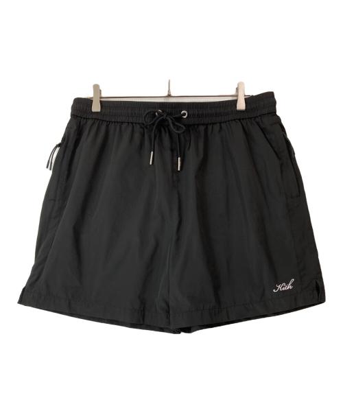 KITH（キス）KITH (キス) 裾ロゴハーフパンツ/Collins Swim Short ブラック サイズ:Lの古着・服飾アイテム
