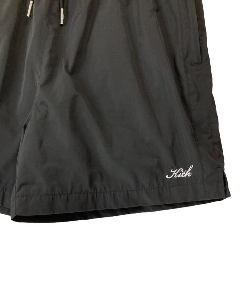 KITH（キス）KITH (キス) 裾ロゴハーフパンツ/Collins Swim Short ブラック サイズ:Lの古着・服飾アイテム