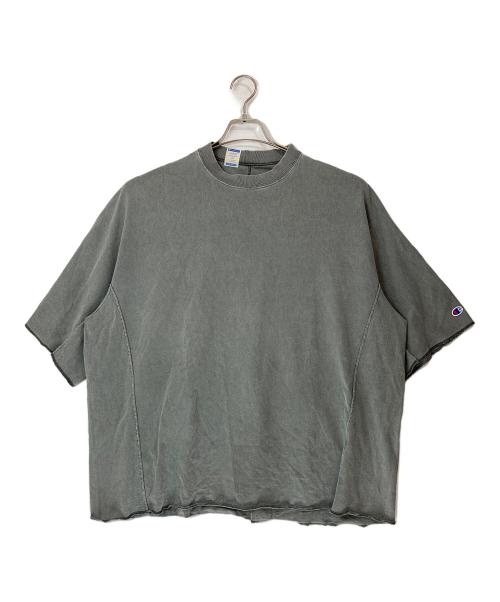 Champion（チャンピオン）Champion (チャンピオン) N.HOOLYWOOD (エヌ ハリウッド) カットオフコラボtシャツ グレー サイズ:Lの古着・服飾アイテム