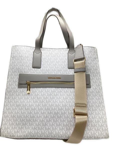 MICHAEL KORS（マイケルコース）MICHAEL KORS (マイケルコース) KENLY LG NS TOTE/ケンリー ラージ ノースサウス トート  ホワイトの古着・服飾アイテム
