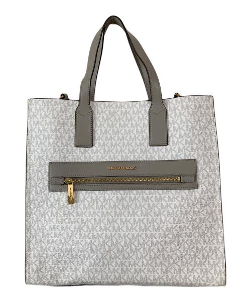 MICHAEL KORS（マイケルコース）MICHAEL KORS (マイケルコース) KENLY LG NS TOTE/ケンリー ラージ ノースサウス トート  ホワイトの古着・服飾アイテム
