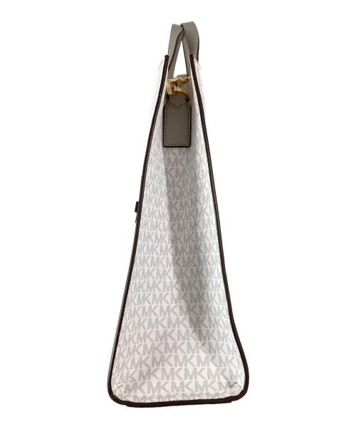 MICHAEL KORS（マイケルコース）MICHAEL KORS (マイケルコース) KENLY LG NS TOTE/ケンリー ラージ ノースサウス トート  ホワイトの古着・服飾アイテム