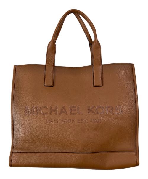 MICHAEL KORS（マイケルコース）MICHAEL KORS (マイケルコース) COOPER STRUCTURED TOTE/クーパー ストラクチャー トートバッグ ブラウンの古着・服飾アイテム