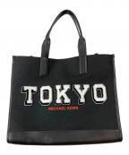 MICHAEL KORSマイケルコース）の古着「TOKYOワッペンキャンバス2WAYトートバッグ」｜ブラック