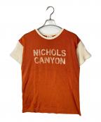 Saint Laurent Parisサンローランパリ）の古着「NICHOLS CANYON ニットtシャツ」｜オレンジ