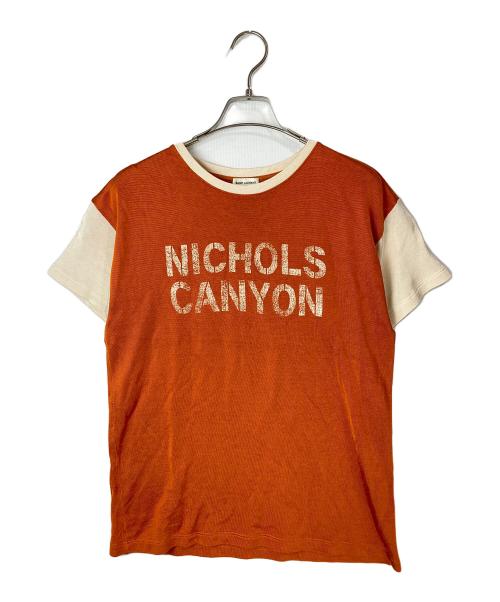 Saint Laurent Paris（サンローランパリ）Saint Laurent Paris (サンローランパリ) NICHOLS CANYON ニットtシャツ オレンジ サイズ:Lの古着・服飾アイテム