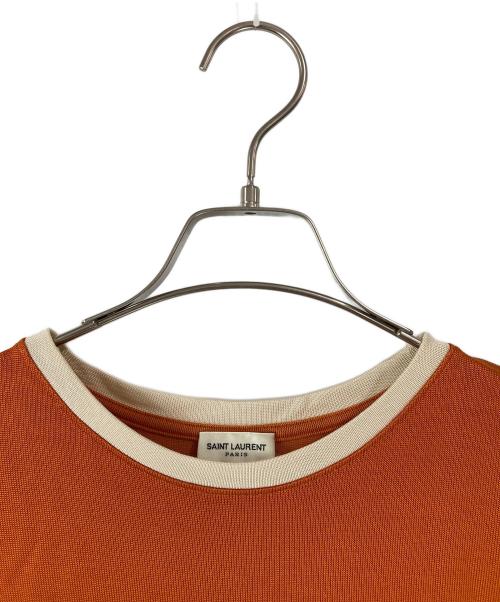 Saint Laurent Paris（サンローランパリ）Saint Laurent Paris (サンローランパリ) NICHOLS CANYON ニットtシャツ オレンジ サイズ:Lの古着・服飾アイテム