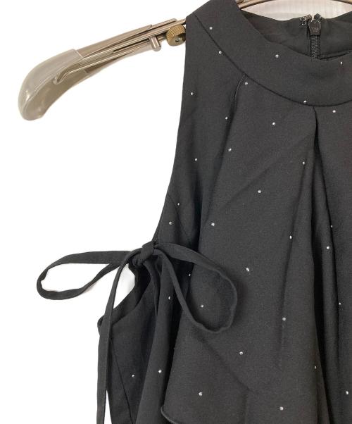 darich（ダーリッチ）darich (ダーリッチ) アメスリフリルショルダーリボンコンビネゾン ブラック サイズ:freeの古着・服飾アイテム