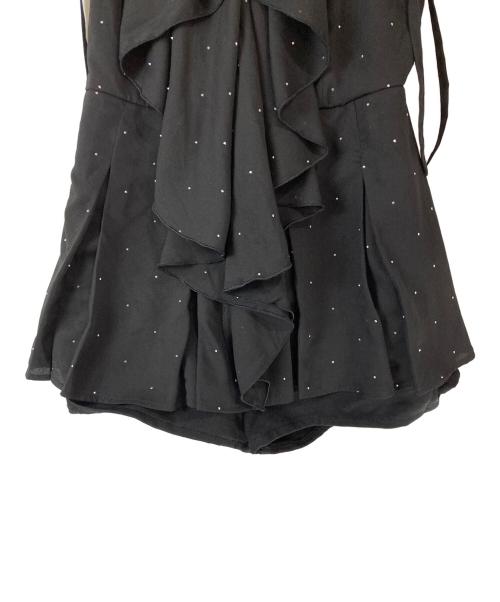 darich（ダーリッチ）darich (ダーリッチ) アメスリフリルショルダーリボンコンビネゾン ブラック サイズ:freeの古着・服飾アイテム