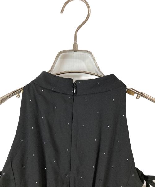 darich（ダーリッチ）darich (ダーリッチ) アメスリフリルショルダーリボンコンビネゾン ブラック サイズ:freeの古着・服飾アイテム