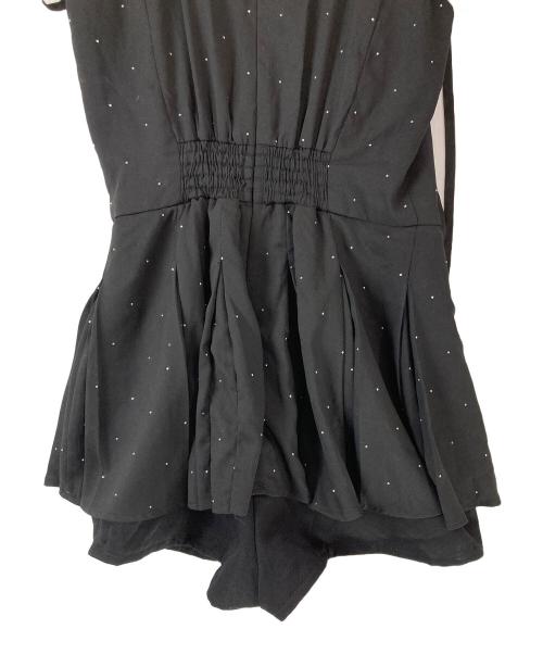 darich（ダーリッチ）darich (ダーリッチ) アメスリフリルショルダーリボンコンビネゾン ブラック サイズ:freeの古着・服飾アイテム