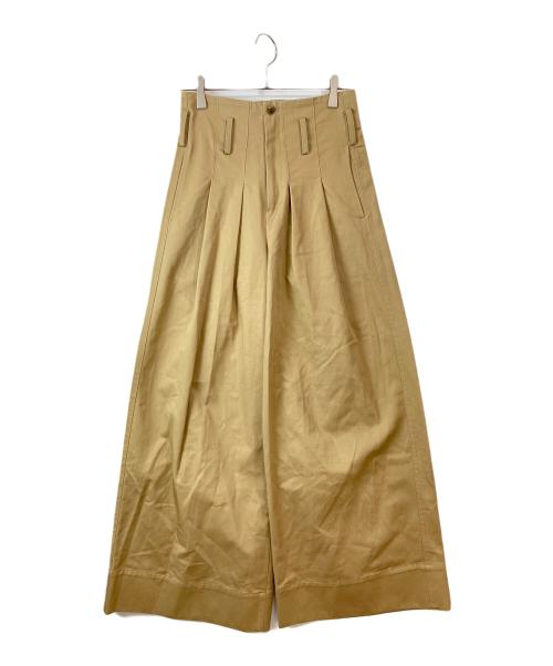 cygne（シーニュ）cygne (シーニュ) チノワイドパンツ Eric ベージュ サイズ:OTの古着・服飾アイテム