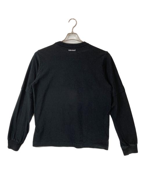 sacai（サカイ）sacai (サカイ) KAWS (カウズ) Embroidery Long Sleeve ブラック サイズ:3の古着・服飾アイテム