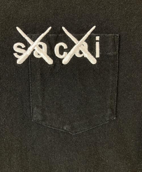 sacai（サカイ）sacai (サカイ) KAWS (カウズ) Embroidery Long Sleeve ブラック サイズ:3の古着・服飾アイテム