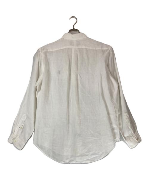 RALPH LAUREN（ラルフローレン）RALPH LAUREN (ラルフローレン) リネンボタンダウンシャツ ホワイト サイズ:Mの古着・服飾アイテム