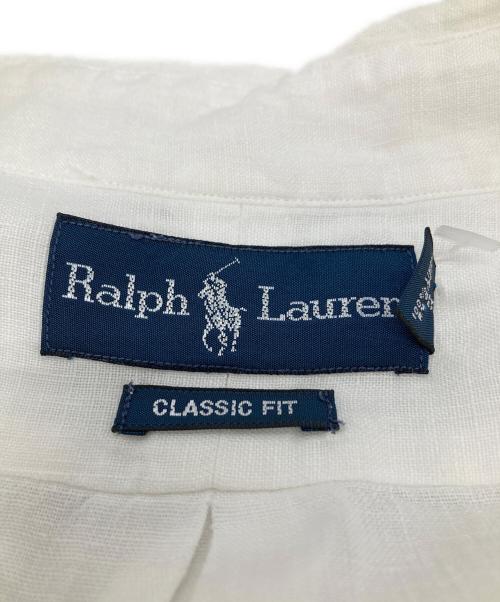RALPH LAUREN（ラルフローレン）RALPH LAUREN (ラルフローレン) リネンボタンダウンシャツ ホワイト サイズ:Mの古着・服飾アイテム