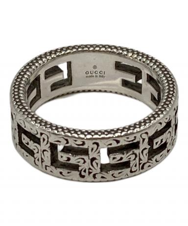中古・古着通販】GUCCI (グッチ) スクエアG アラベスクシルバーリング