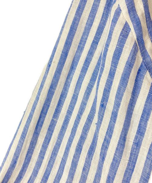 POLO RALPH LAUREN（ポロ・ラルフローレン）POLO RALPH LAUREN (ポロ・ラルフローレン) リネンストライプボタンダウンシャツ ブルー サイズ:Lの古着・服飾アイテム